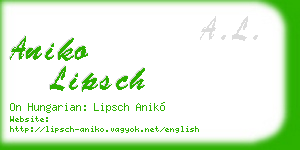 aniko lipsch business card